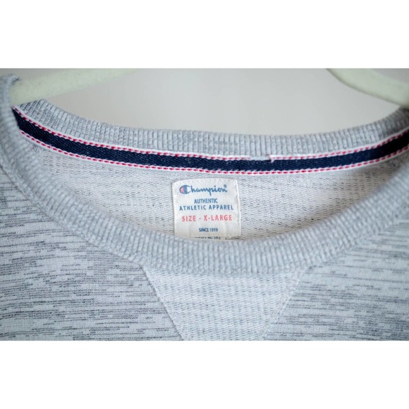 Champion Women's Long Sleeve Crew Neck Pullover Sweatshirt Gray EUC SZ XL - Picture 3 of 8
